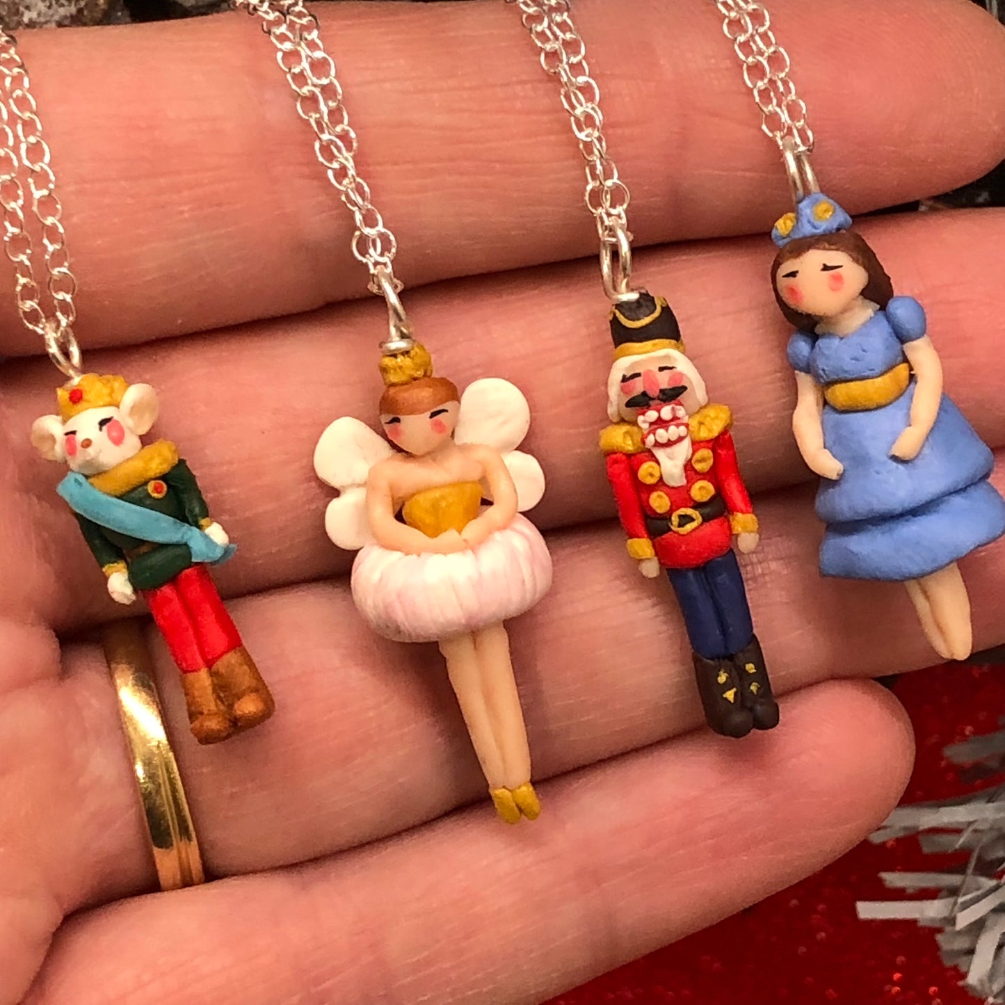 The Mouse King Necklace - handmade in polymer clay and 925 sterling our exquisite Mouse King Nutcracker Necklace, meticulously handcrafted in polymer clay with super